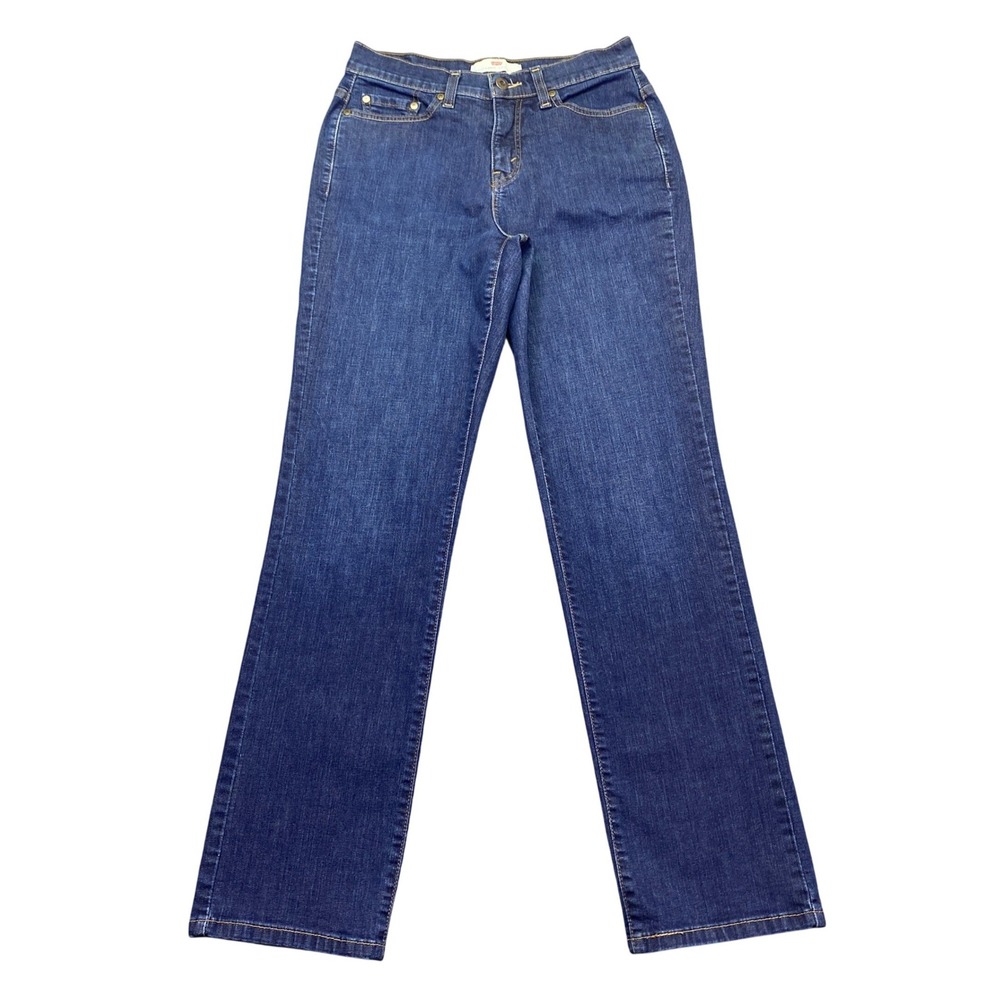 Levis 512 Perfectly Slimming Straight Leg Jeans Womens 8M Dark Wash Denim